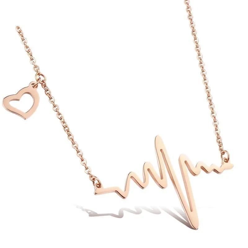 heart rate locket with chain