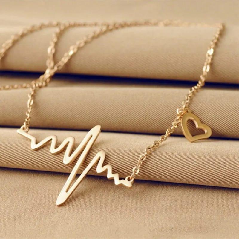 heart rate locket with chain