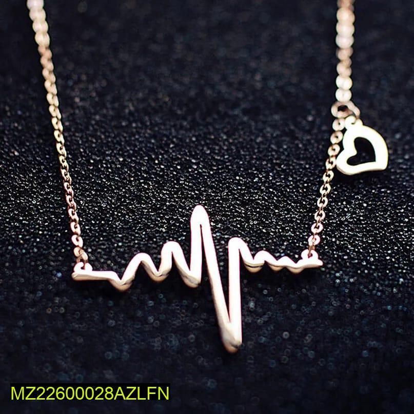heart rate locket with chain