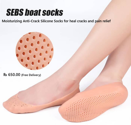 Moisturizing Anti-Crack Silicone Socks for heal cracks and pain relief