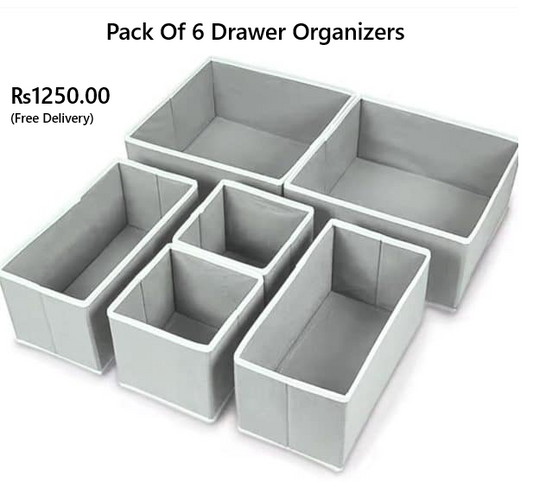 Pack Of 6 Drawer Organizers