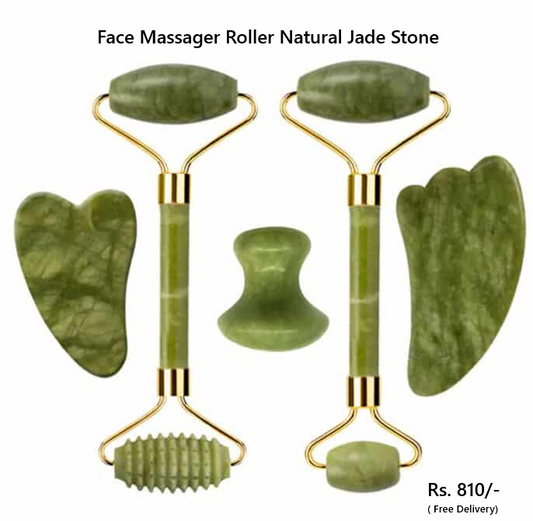 Face Massager Roller Natural Jade Stone