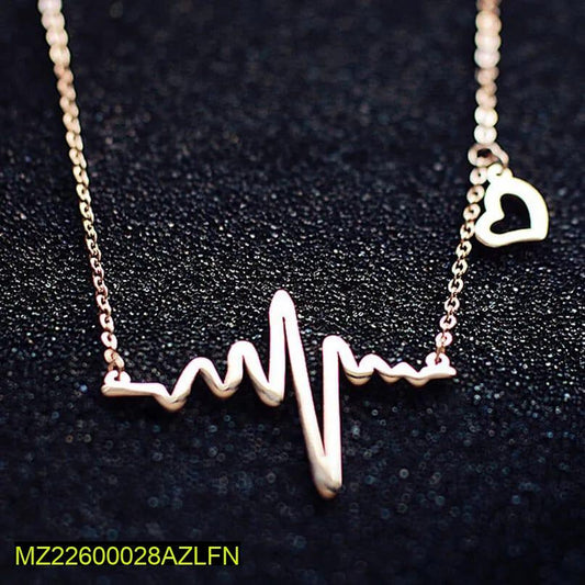 heart rate locket with chain