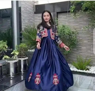 girls emborided maxi stylish 2 piece